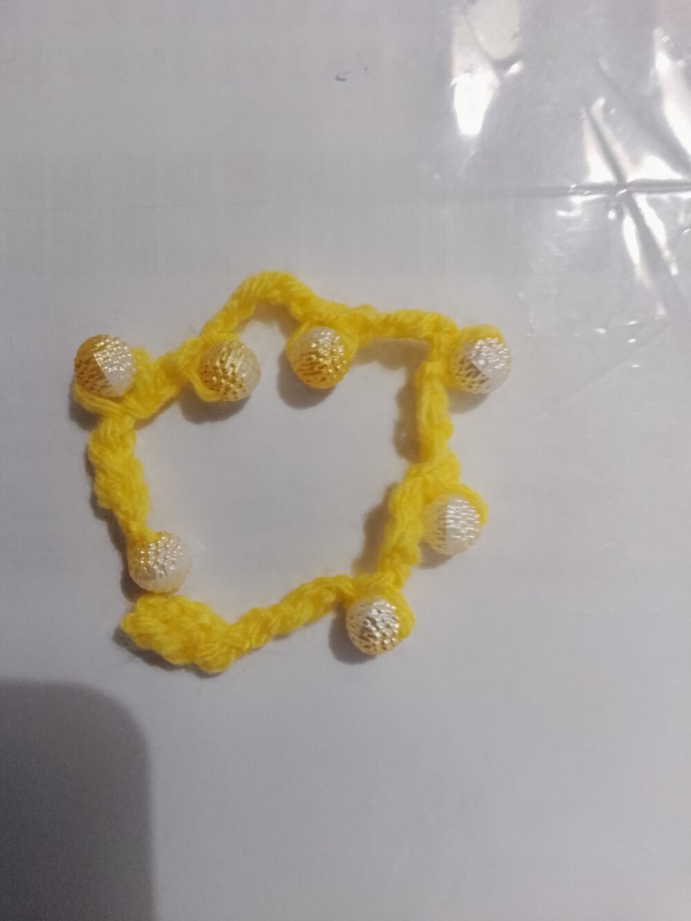 Bracealeto giallo 7 pietre